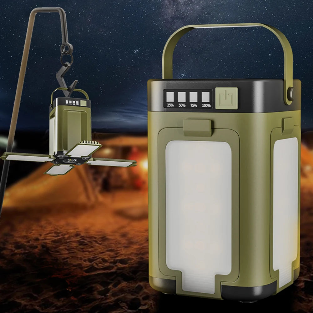 Foldable Camping Lantern Power Bank Solar Rechargeable Light