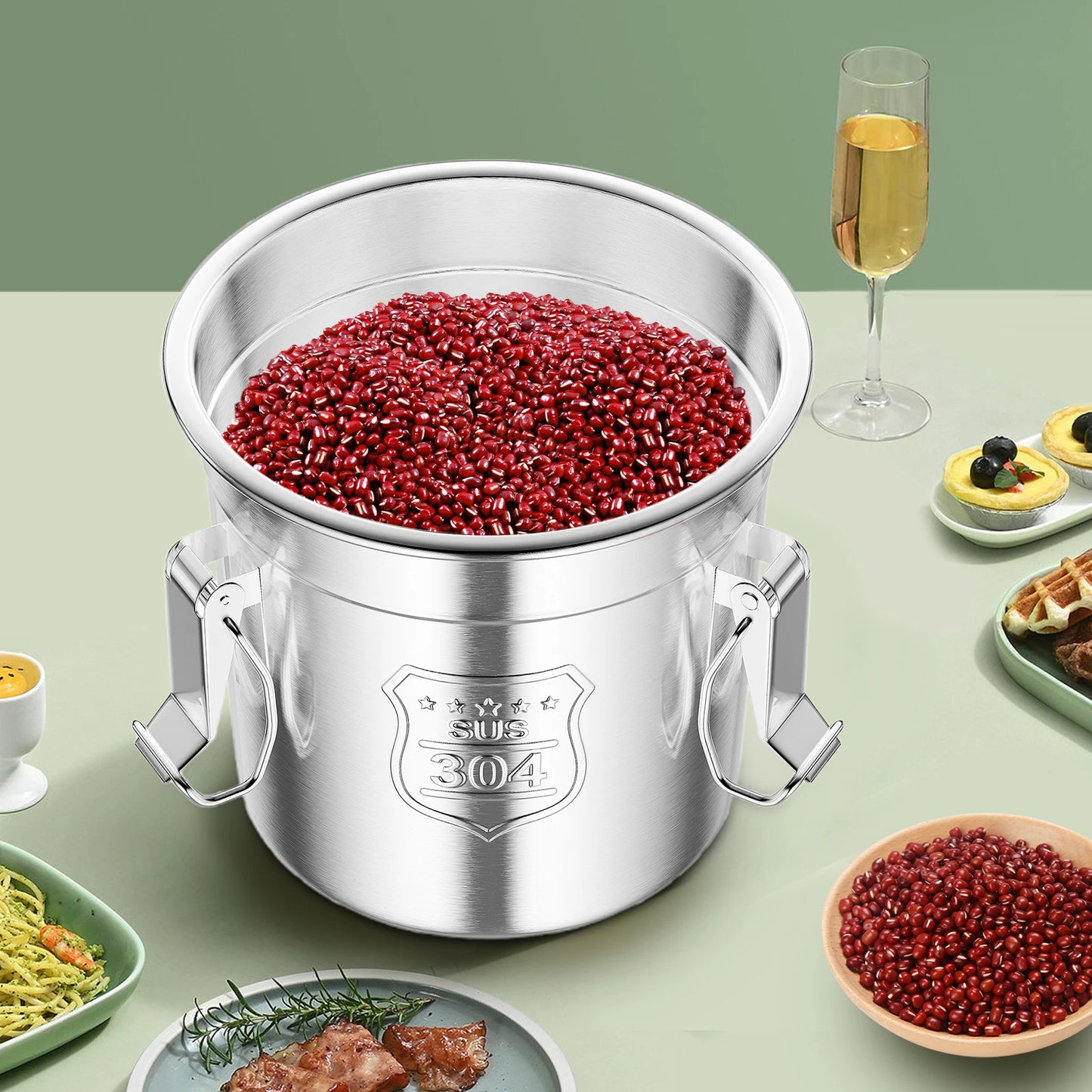 Stainless Steel Grain Canister Airtight Storage Container