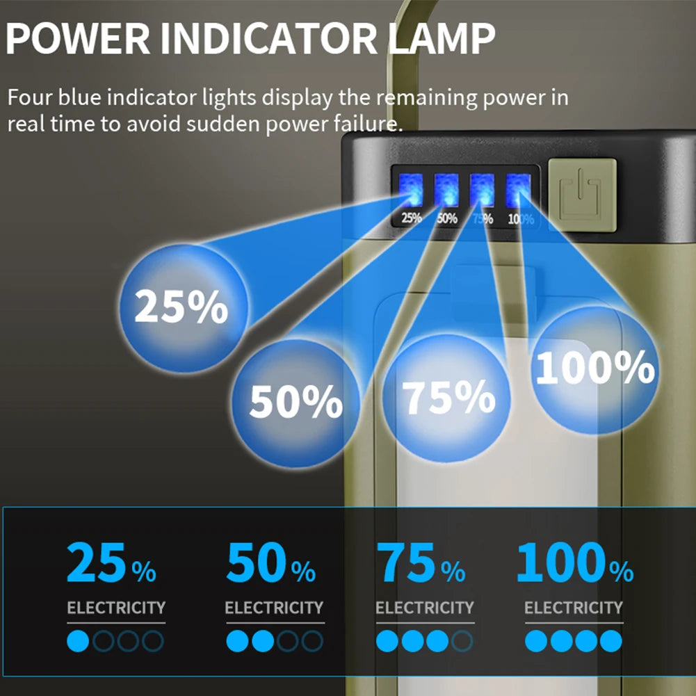 Foldable Camping Lantern Power Bank Solar Rechargeable Light