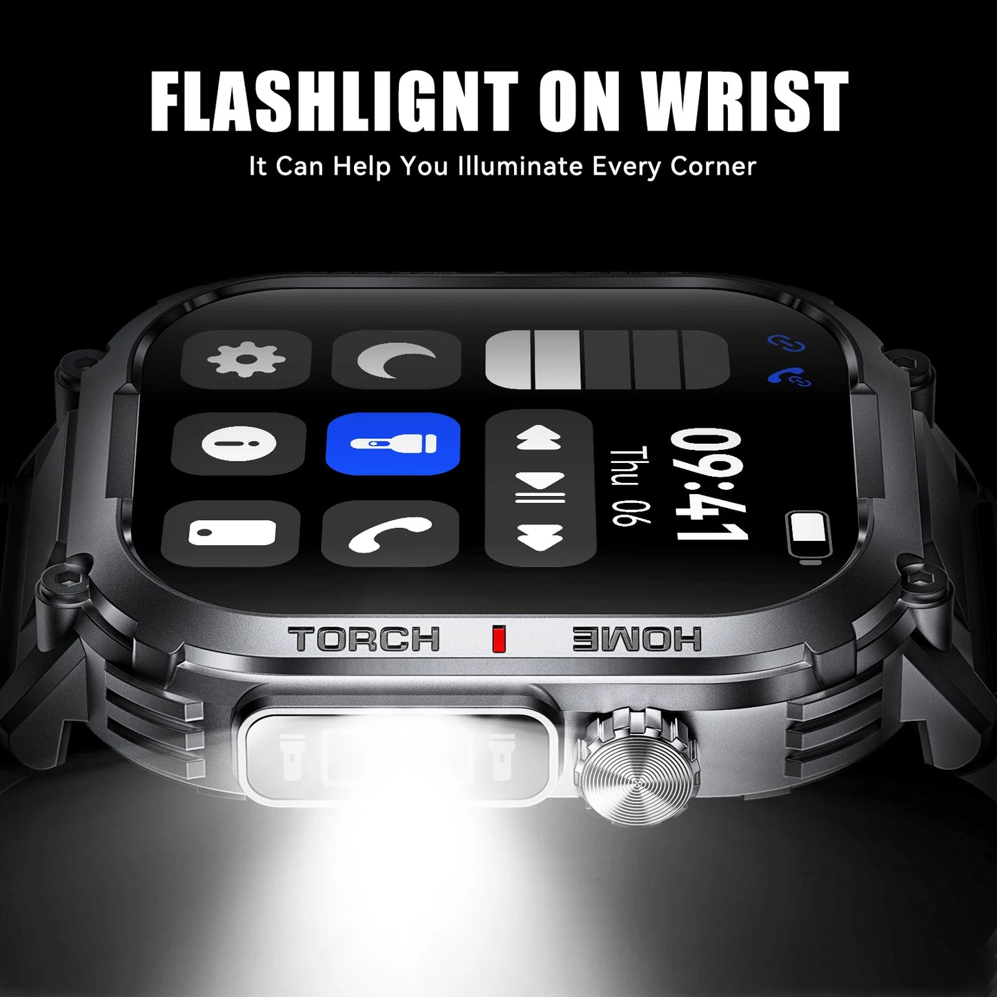 EIGIIS Smartwatch Men 3ATM Waterproof Fitness Tracker With Heart Rate