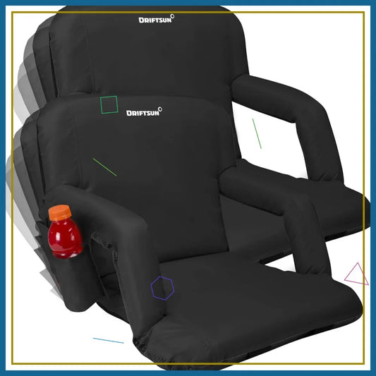 Foldable Stadium Seats With Back Support Waterproof Bleacher Chairs