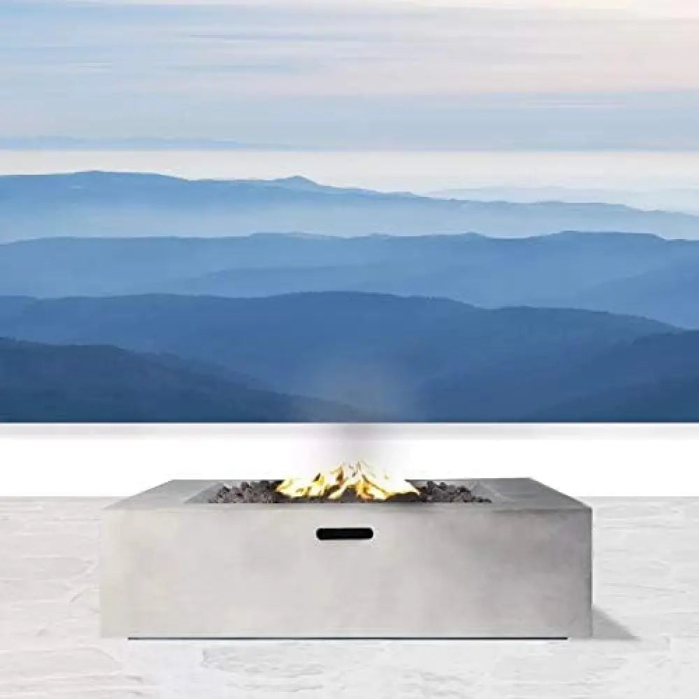 Modern Concrete Outdoor Fire Pit Table For Patio And Garden