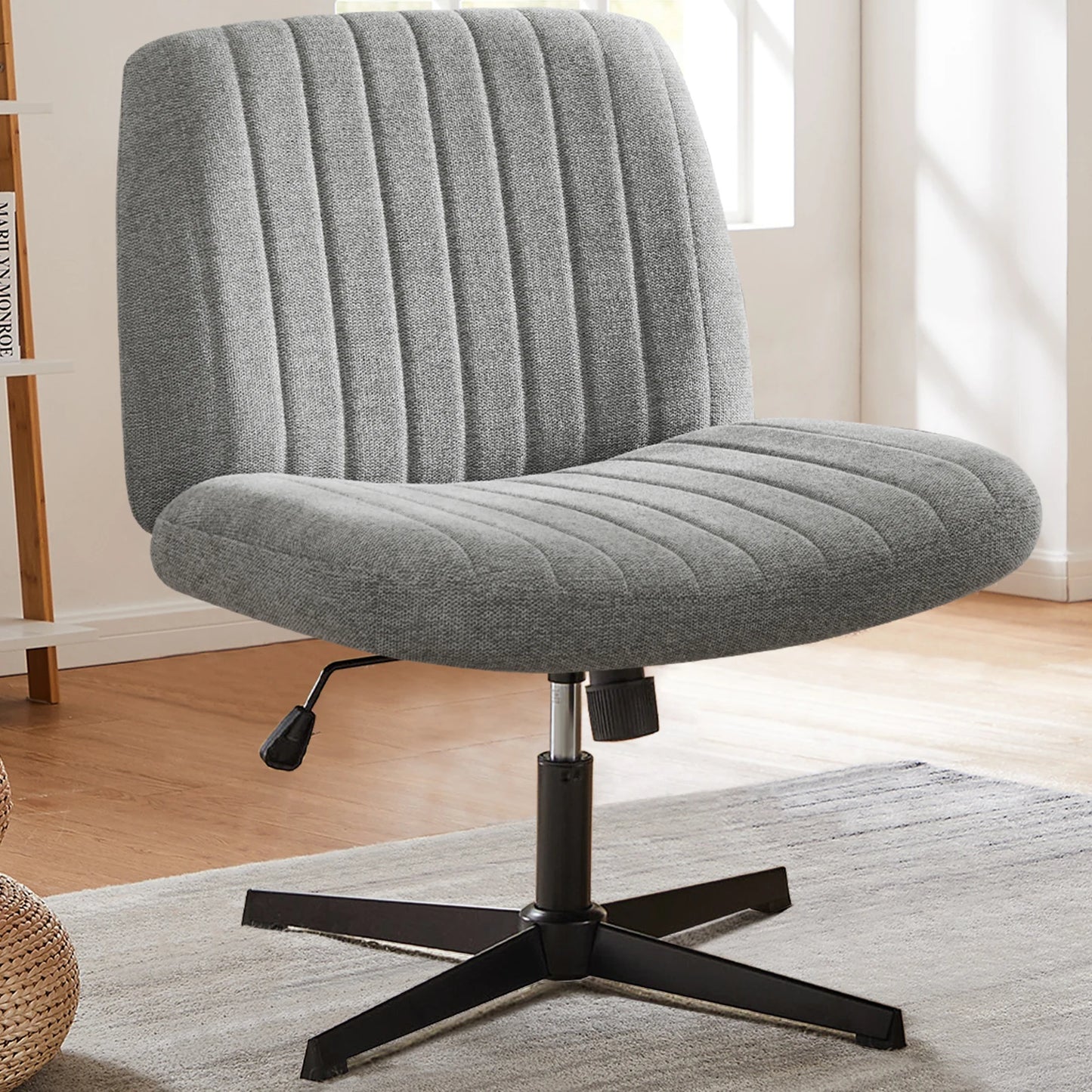 JHK Cross Legged Office Rocking Chair For Home Office