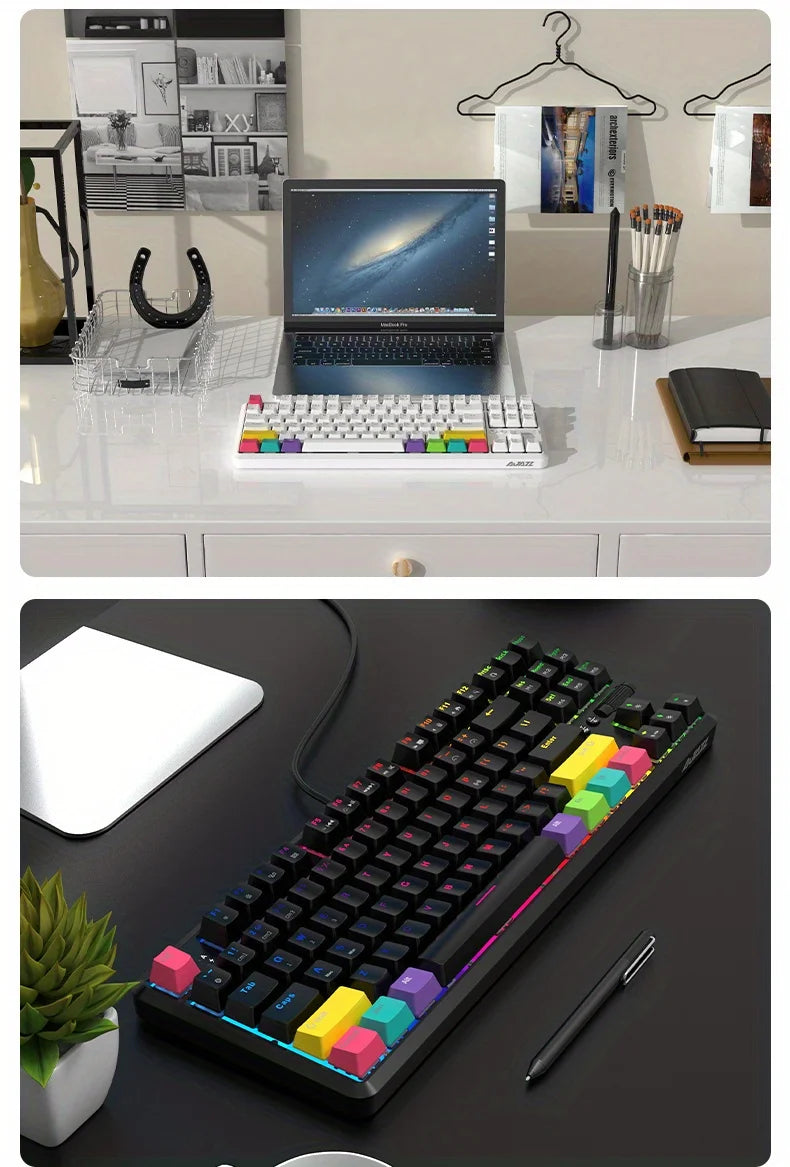 Ajazz K870T Wireless Mechanical Keyboard With Bluetooth Dual-Mode