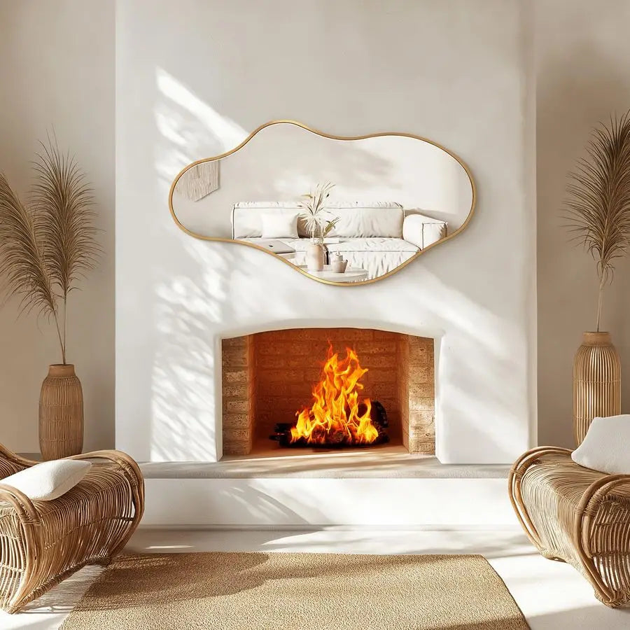 Wall Mirror Abstract Asymmetrical Design For Modern Homes